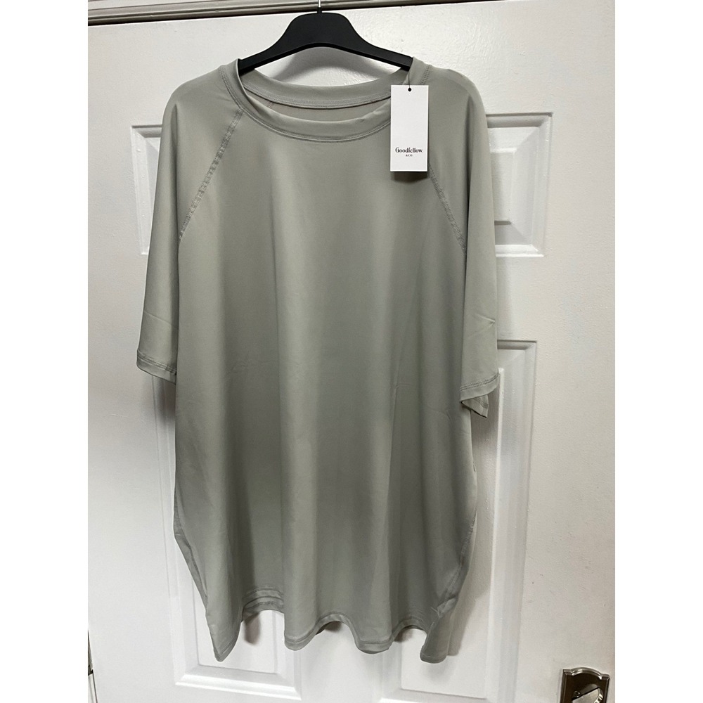 Goodfellow & Co Mens Short Sleeve Rashguard Slim Fit Light Gray 2XL NWT